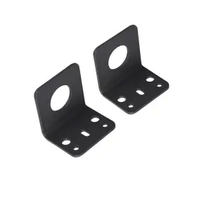 Vanroug Embkt-019ss 2 Pcs L-bracket 1255 3/4 Hole Thick Steel Mobile Antennas Black