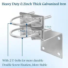 Xrds -rf 614160519144 Xrds-rf Antenna Pole Mount Kits Bracket With Double #2 Xrds -rf 614160519144 Xrds-rf Antenna Pole Mount Kits Bracket With Double #2