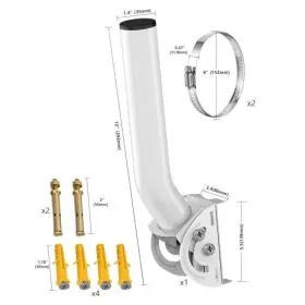 Yunir07x23vsdtq Yunir Antenna Wall Mounting Kit J Pole Mount For V2 Roof Installation #2