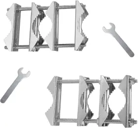 Yzzhaj 739583659236 2 Pcs Double Antenna Mast Clamp V Jaw Block With Bolts To Silver