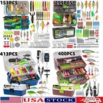 413-153PCS Fishing Lures Accessories Kit With Tackle Box Complete Tools Set. Fixed Price $39.99.