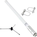 Uhf Fiberglass Antenna With Ground Plane Kit, 400-470MHZ Gmrs Base White. Fixed Price $59.40.