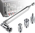 Fm Radio Antenna, Ancable Indoor Telescopic 75 Ohm Type Male Plug. Fixed Price $14.24.