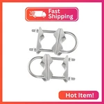 Mookeerf Double Antenna Mast Clamp - 2 Pcs Pole Mount Bracket V Jaw Bloc. Fixed Price $21.05.