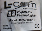 L-com Hyperlink HG2406DPU Omnidirectional Antenna. Fixed Price $150.00.