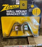Zenith 4" Heavy-duty Wall Mount Brackets Antenna/dish Mast Installs Radio Tv Ham. Fixed Price $19.95.