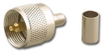 10 Pak Crimp Style PL-259 Uhf Male Silver Connectors For RG-8X LMR-240 RG-59U. Fixed Price $26.00.