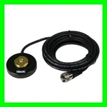 2-1/2" Black Magnet Nmo Mount W/ 12' RG-58 Coax PL-259 Tram 1228-UHF. Fixed Price $24.41.