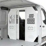 White Van Safety Partition Bulkhead Fit Ford Transit 150 250 350 Low Roof. Fixed Price $365.99.